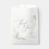 Sachets En Papier Verdure et or | MERCI (Devant)