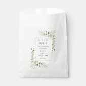 Sachets En Papier Verdure Foliage L'amour est Mariage (Devant)