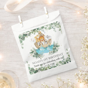 Sachets En Papier Verdure Noah's Ark Cute Animaux Bébé Anniversaire