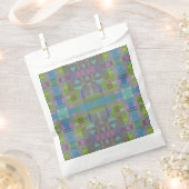 Sachets En Papier Vert bleu violet géométrique (Coupé)