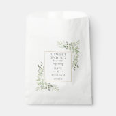 Sachets En Papier Vert Douce Terminer Nouveau Mariage de départ (Devant)