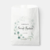Sachets En Papier Vert Eucalyptus Rustic Sweet 16 (Devant)
