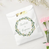 Sachets En Papier Vert Floral Aquarelle Verdure Mariage personnalisé (Scellé)