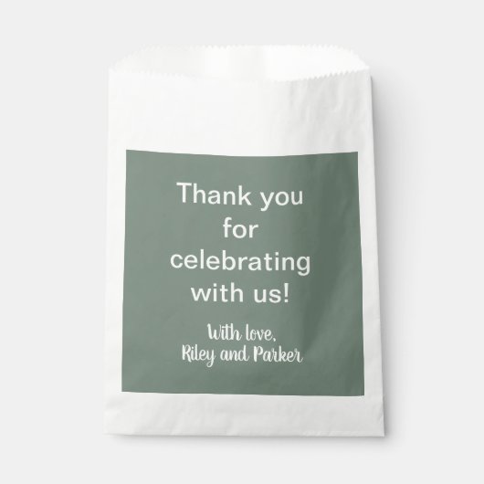 Sachets En Papier Vert profond (Devant)