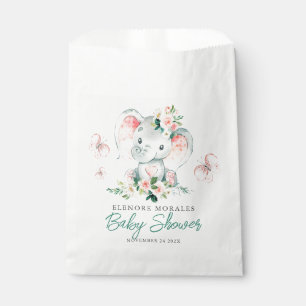 Sachets En Papier Vert rose mignon Baby shower de cadre d'éléphant F