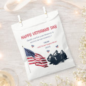 Sachets En Papier Veterans Day Patriotic USA Drapeau Merci (Coupé)