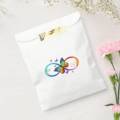 Sachets En Papier Vibrant infinity with rainbow butterfly on black (Scellé)