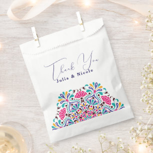 Sachets En Papier Vibrant mexicaine Fiesta Style Mariage arc-en-ciel