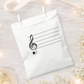 Sachets En Papier Vide Personnel Treble Clef Musical Faveur Sac (Coupé)