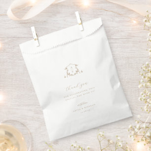Sachets En Papier Vignes intemporelles Cimier beige Mariage Monogram