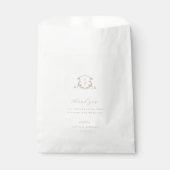 Sachets En Papier Vignes intemporelles Cimier beige Mariage Monogram (Devant)