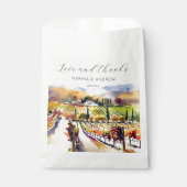 Sachets En Papier Vignoble Napa Valley aquarelle mariage merci (Devant)