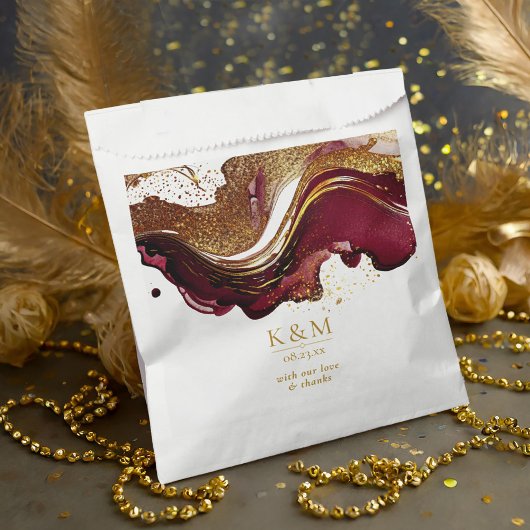 Sachets En Papier Vin rouge Mariage Abstrait Sparkling ID1018