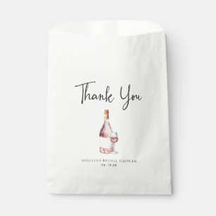 Sachets En Papier Vino Aquarelle rose avant Vows Fête des mariées