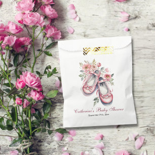 Sachets En Papier Vintage rose Ballerina Chaussures Baby shower fill