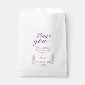 Sachets En Papier violet merci mariage