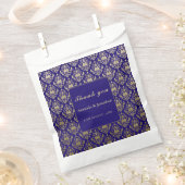 Sachets En Papier Violet moderne violet Motif or Mariage (Coupé)