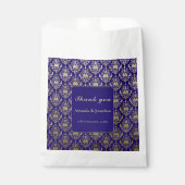 Sachets En Papier Violet moderne violet Motif or Mariage (Devant)