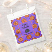 Sachets En Papier Violet orange citrouille Halloween tricoter ou tra (Coupé)