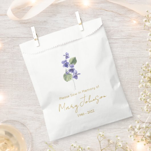 Sachets En Papier Violet | Simple Faire sachet de graines Funéraille (Coupé)
