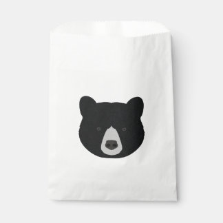 Sachets En Papier Visage d'ours noir