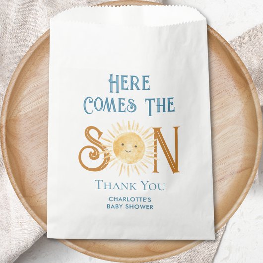Sachets En Papier Voici le Baby shower du fils
