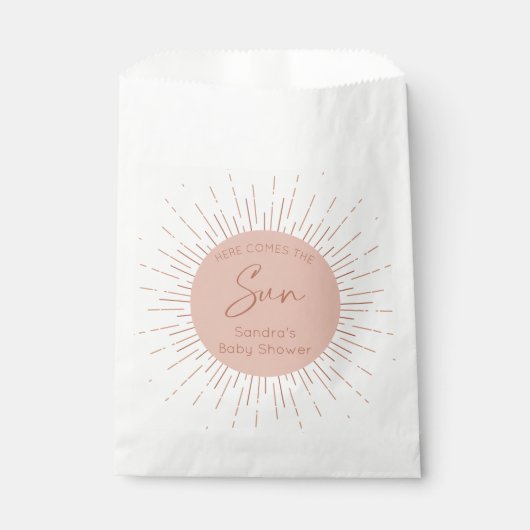 Sachets En Papier Voici Le Baby shower Sun Boho (Devant)