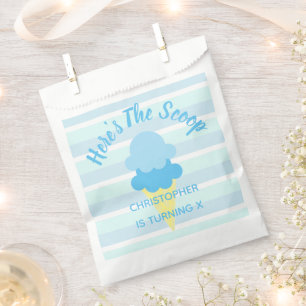 Sachets En Papier Voici The Scoop Ice Cream Summer Boy Birthday