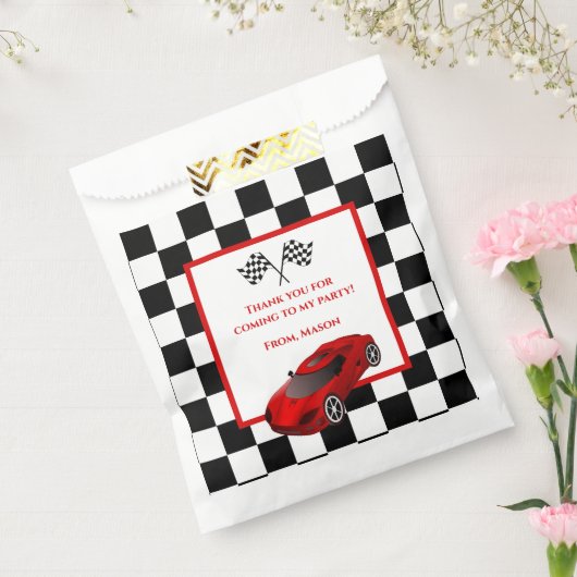 Sachets En Papier Voiture Red Race | Anniversaire Fête Favoriser les (Scellé)