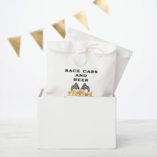 Sachets En Papier Voitures de course et drapeau à damier de jour de 