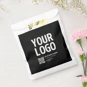 Sachets En Papier Votre logo avec QR code et texte modifiables (Scellé)