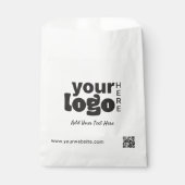 Sachets En Papier Votre logo ici Code Qr Moderne Minimal Simple (Devant)