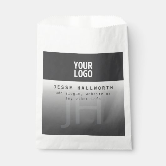 Sachets En Papier Votre logo, nom commercial et monogramme (Devant)