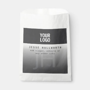 Sachets En Papier Votre logo, nom d'entreprise et monogramme