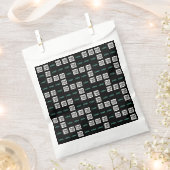 Sachets En Papier Votre logo ou image | motif zig zag avec 2 images (Coupé)