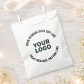 Sachets En Papier Votre logo ou image | Texte éditable gras (Coupé)