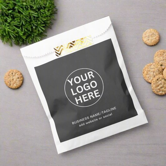 Sachets En Papier Votre logo Professionnel Entreprise Promotion Gris