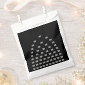 Sachets En Papier Votre Motif d'arche unique Logo | Noir (modifiable (Coupé)