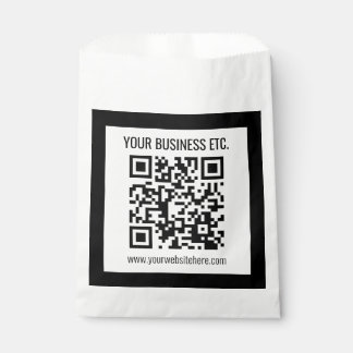 Sachets En Papier Votre nom d'entreprise et code QR modifiable