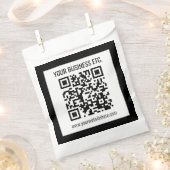 Sachets En Papier Votre nom d'entreprise et votre code QR modifié (Coupé)