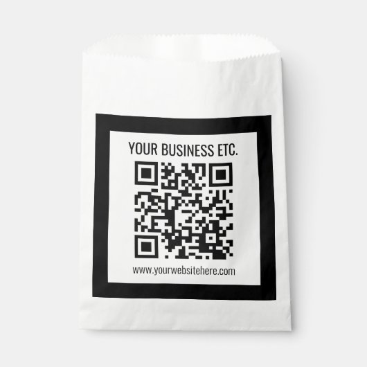 Sachets En Papier Votre nom d'entreprise et votre code QR modifié (Devant)