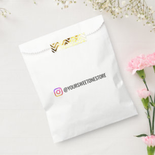 Sachets En Papier Votre nom Instagram Icône de médias sociaux Marque