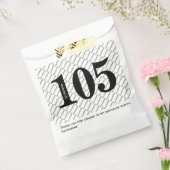 Sachets En Papier Votre nom Motif Bold Black Age 105 Numéro Date (Scellé)