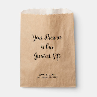 Sachets En Papier Votre présence est notre plus beau cadeau