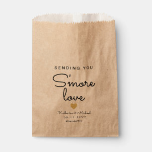Sachets En Papier Vous envoyer S'more Love Rustic Gold Heart Mariage