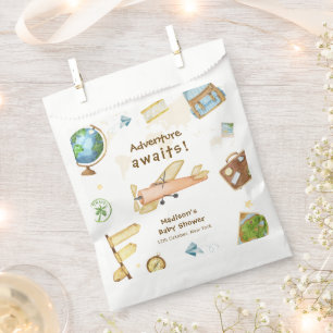 Sachets En Papier Voyage autour du monde Fête de bébé avion