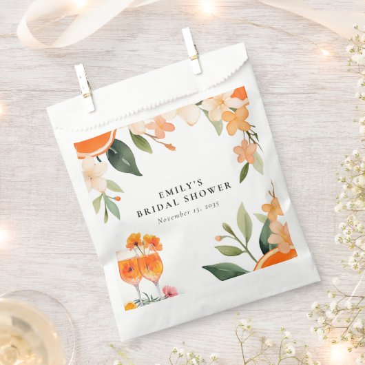 Sachets En Papier Watercolor Aperol Spritz Baby Shower Mariage (Coupé)