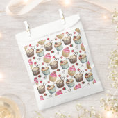 Sachets En Papier Watercolor cupcakes (Coupé)