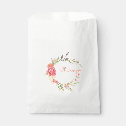 Sachets En Papier Watercolor Garden Wreath (Devant)