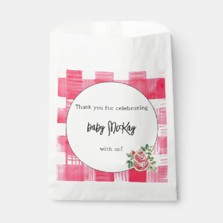 Sachets En Papier Watercolor Watermelon Baby Girl Douche Party